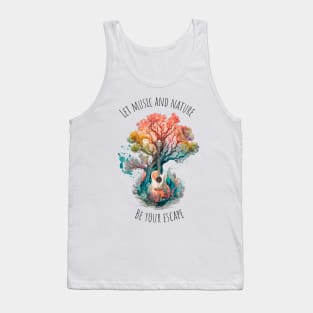 Acoustic Guitar Tree of Life |Gift for Guitar Player | Nature Guitarist | Motivational quotes Tank Top